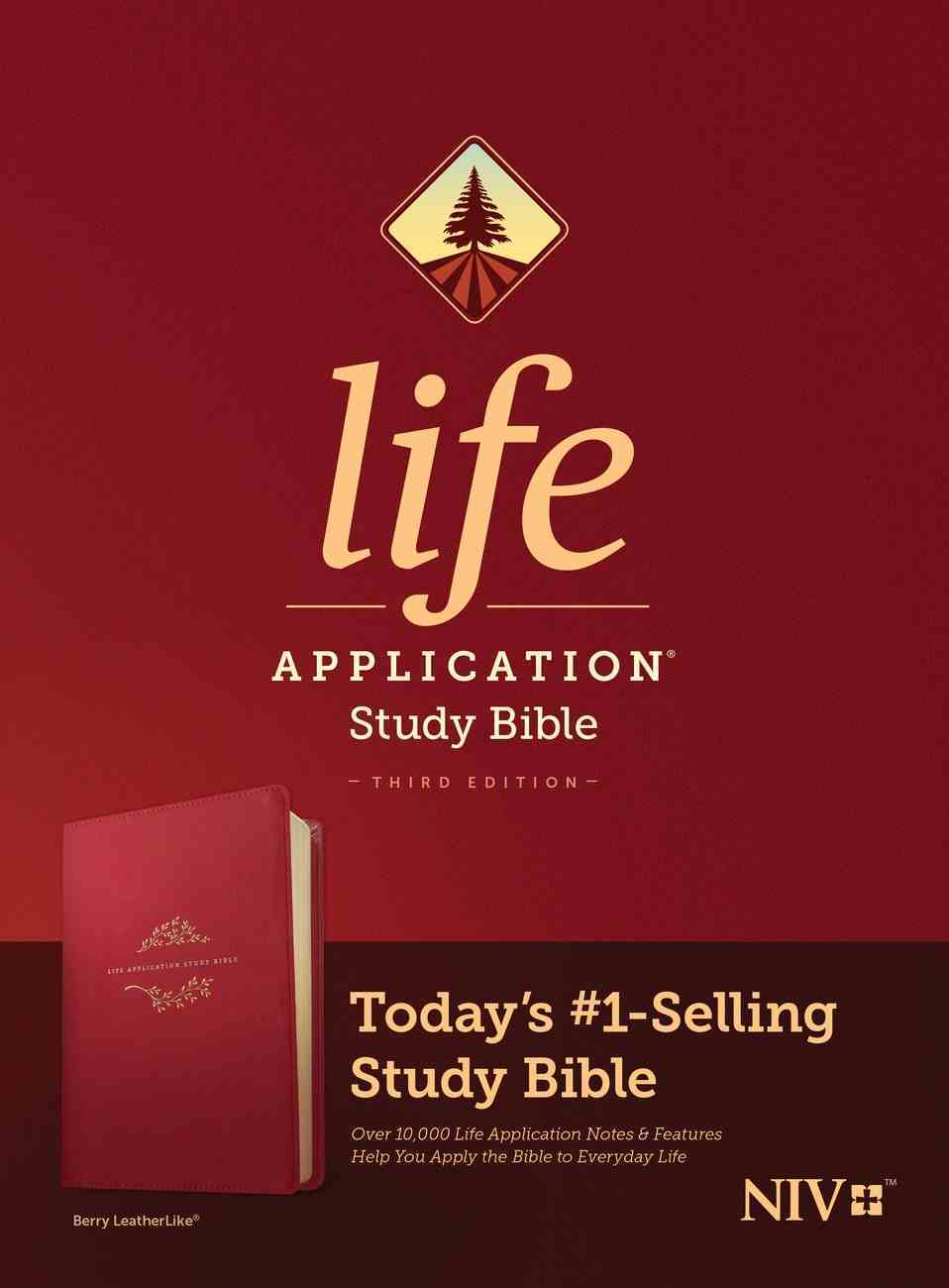 NIV Life Application Study Bible 3rd Edition Berry (Black Letter Edition) Imitation Leather