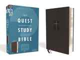 NIV Quest Study Bible Black Premium Imitation Leather - Thumbnail 1