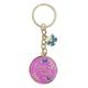 Keyring: Live By Faith, Purple/Yellow/Teal Butterfly Epoxy Coated Jewellery - Thumbnail 0
