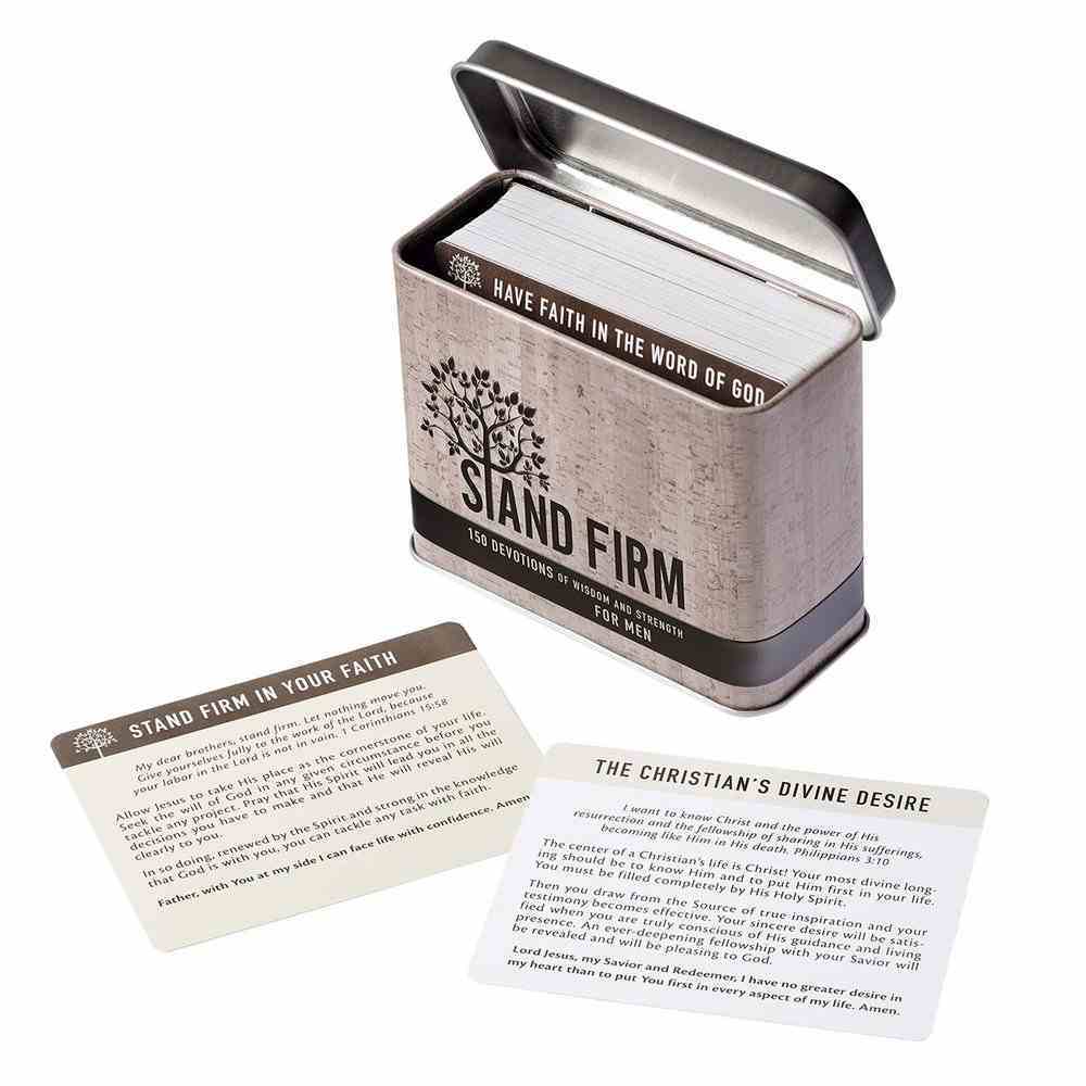 Devotional Cards in Tin: Stand Firm, Daily Inspiration For Men Box