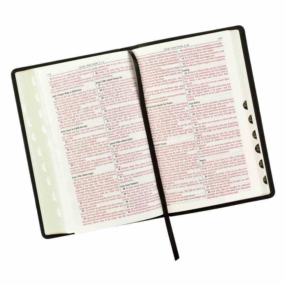 KJV Standard Bible Black (Red Letter Edition) Genuine Leather