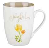 Ceramic Mugs 355ml: Floral, Faithful Grateful Thankful Joyful (Set of 4) (Grateful Collection) Homeware - Thumbnail 2