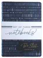Notebook: Be Still, Strong, Joyful, Blue Patterns (Set Of 3) Paperback - Thumbnail 0