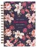 Journal: Love Mercy, Pink/White Floral on Dark Background Spiral - Thumbnail 0