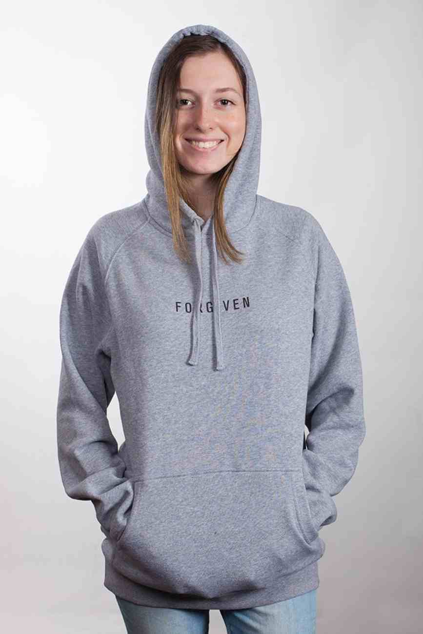 Supply Hood: Forgiven, Small, Grey Marle With Black Print (Abide Hoodie Apparel Series) Soft Goods