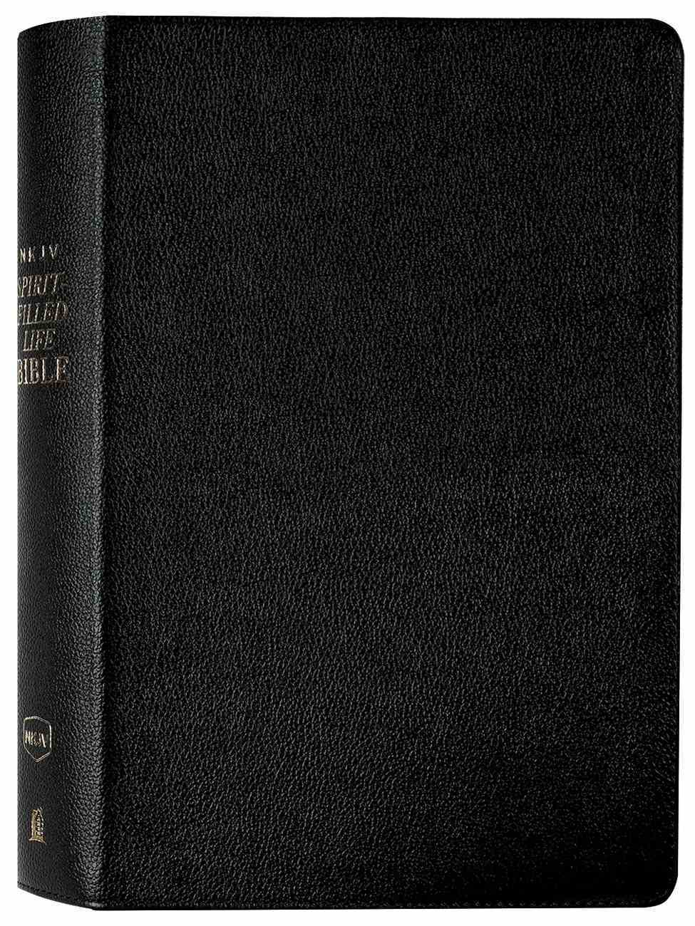 NKJV Spirit-Filled Life Bible Black (Red Letter Edition) (Third Edition) Genuine Leather