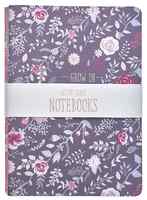 Notebook: Faith, Grace, Love, Floral Purple/Pink/Blue (Set Of 3) Paperback - Thumbnail 0