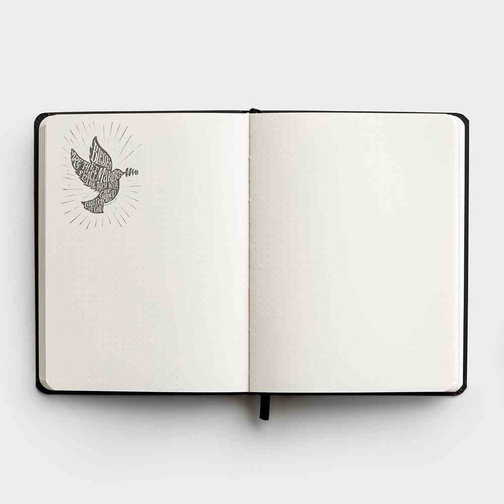 Signature Journal: Think on These Things, Black/White Flexi Back