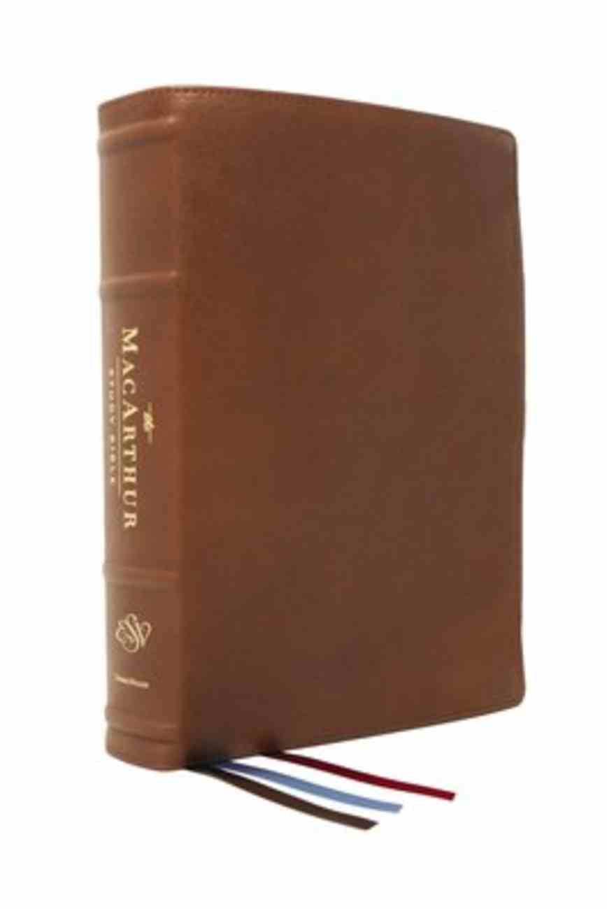 ESV Macarthur Study Bible 2nd Edition Brown Premier Collection (Black ...