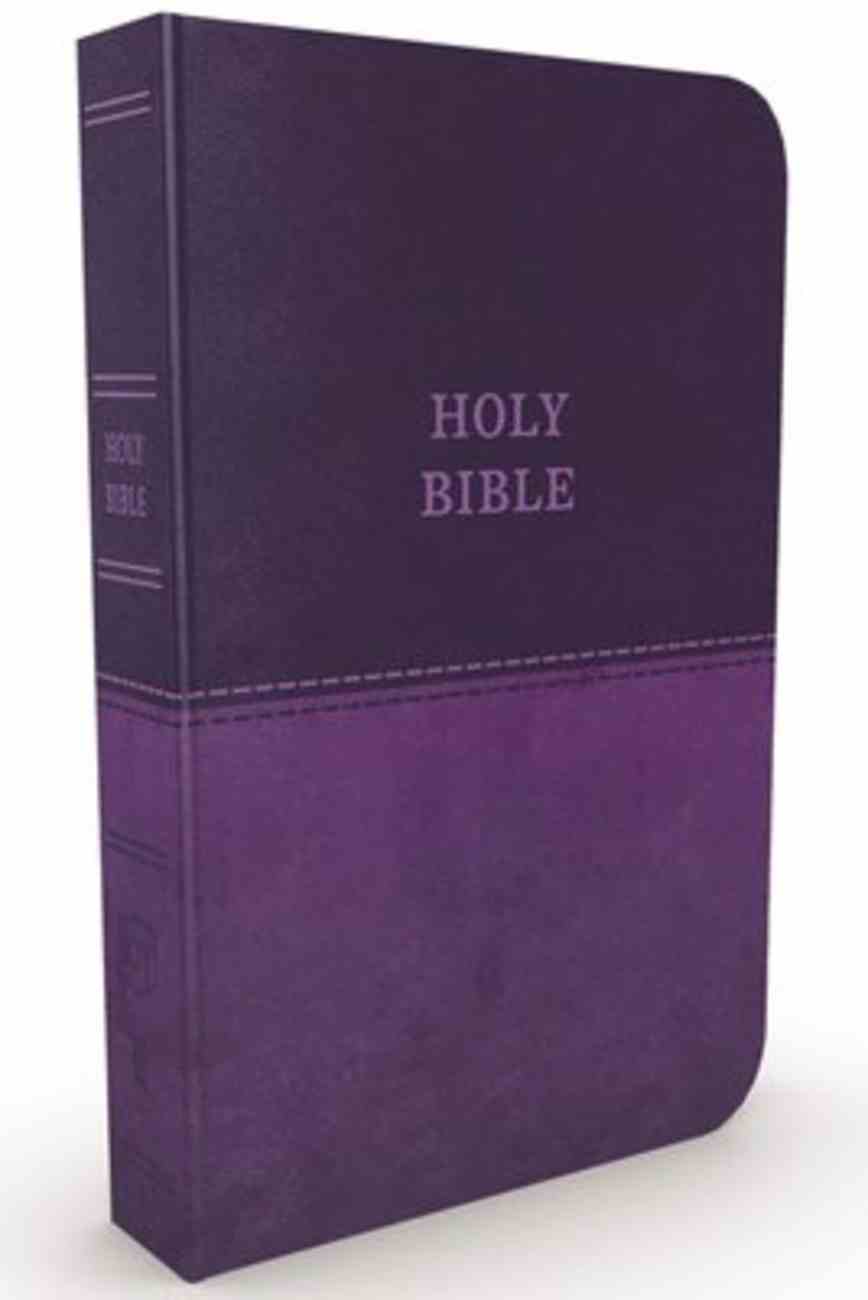 KJV Value Thinline Bible Large Print Purple (Red Letter Edition) Premium Imitation Leather