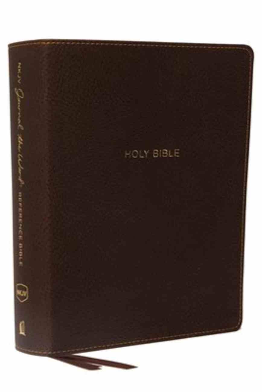 NKJV Journal the Word Reference Bible Brown (Red Letter Edition) Premium Imitation Leather