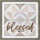 Carved Wall Art: Blessed, Quilt Design Plaque - Thumbnail 0