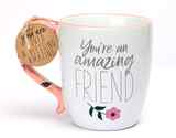 Ceramic Mug : Amazing Friend (Phil 1:7) (503ml) (A Touch Of Floral Series) Homeware - Thumbnail 0