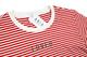 Womens Bowery Stripe Tee: Loved, Large, Red/Natural With Black Metallic Print (Abide T-shirt Apparel Series) Soft Goods - Thumbnail 1