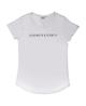 Womens Mali Tee: Strength & Dignity, Medium, White With Black Metallic Print (Abide T-shirt Apparel Series) Soft Goods - Thumbnail 0