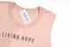Womens Brooklyn Tank: Living Hope, Medium, Pale Pink With Black Metallic Print (Abide T-shirt Apparel Series) Soft Goods - Thumbnail 1