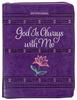 God is Always With Me Devotional Journal, Ziparound, Purple Imitation Leather - Thumbnail 0
