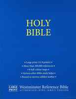 KJV Westminster Reference Bible Large Print (Black Letter Edition) Genuine Leather - Thumbnail 0