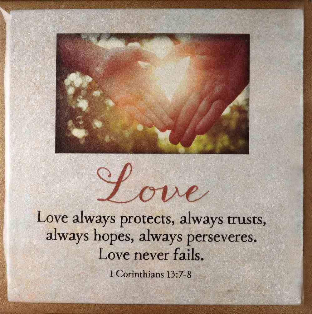 Touching Thoughts Magnet: Love... Love Always Protects... (1 Cor 13:7-8) Novelty