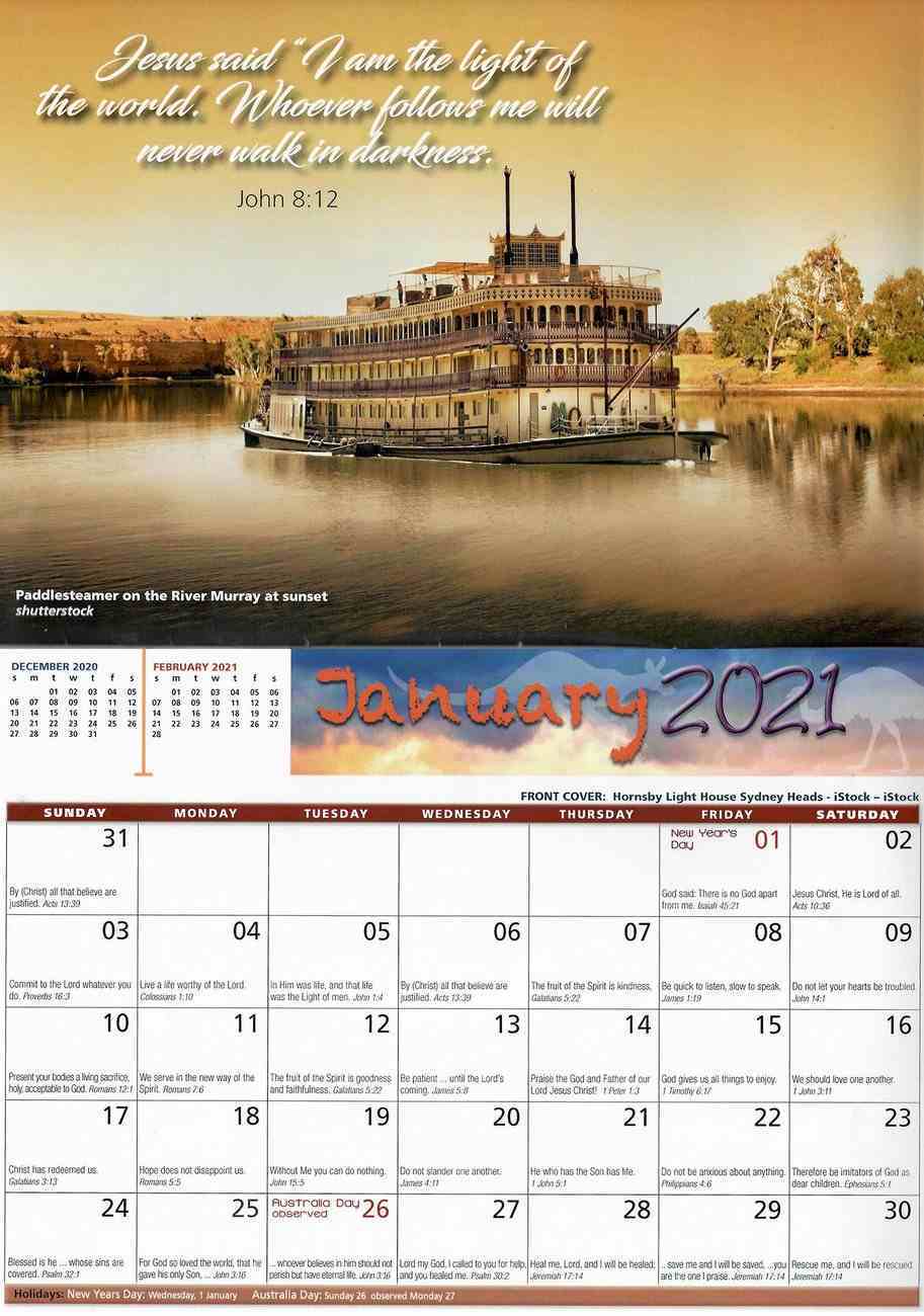 2021 Wall Calendar: Australian Bible Gems Calendar