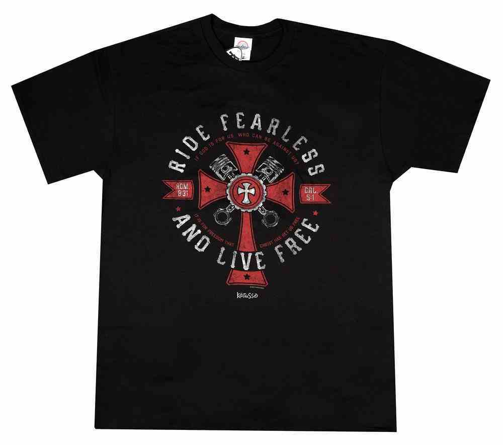 T-Shirt: Ride Fearless, 3xlarge, Black Soft Goods