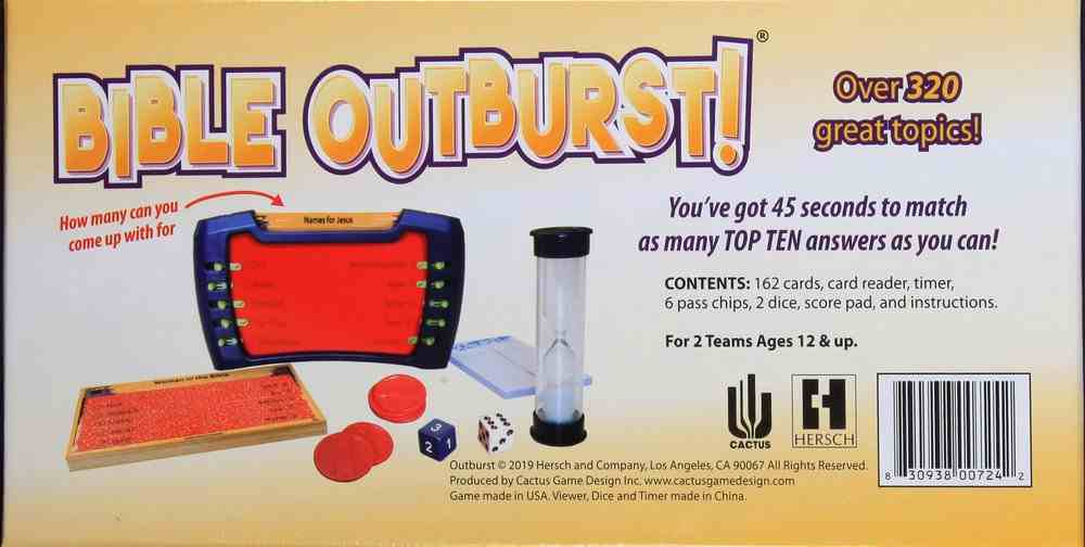 Board Game: Outburst (Bible Edition) Game