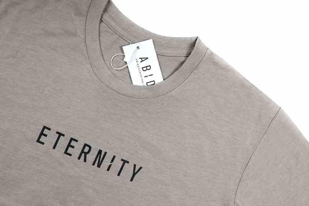 Mens Staple Tee: Eternity, Xlarge, Light Grey With Black Print (Abide T-shirt Apparel Series) Soft Goods