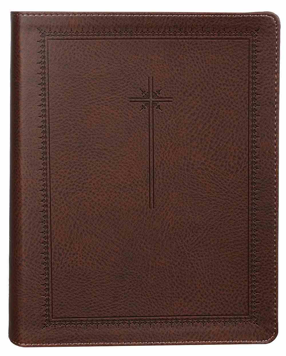 NIV Journal the Word Bible Large Print Brown (Black Letter Edition) Premium Imitation Leather