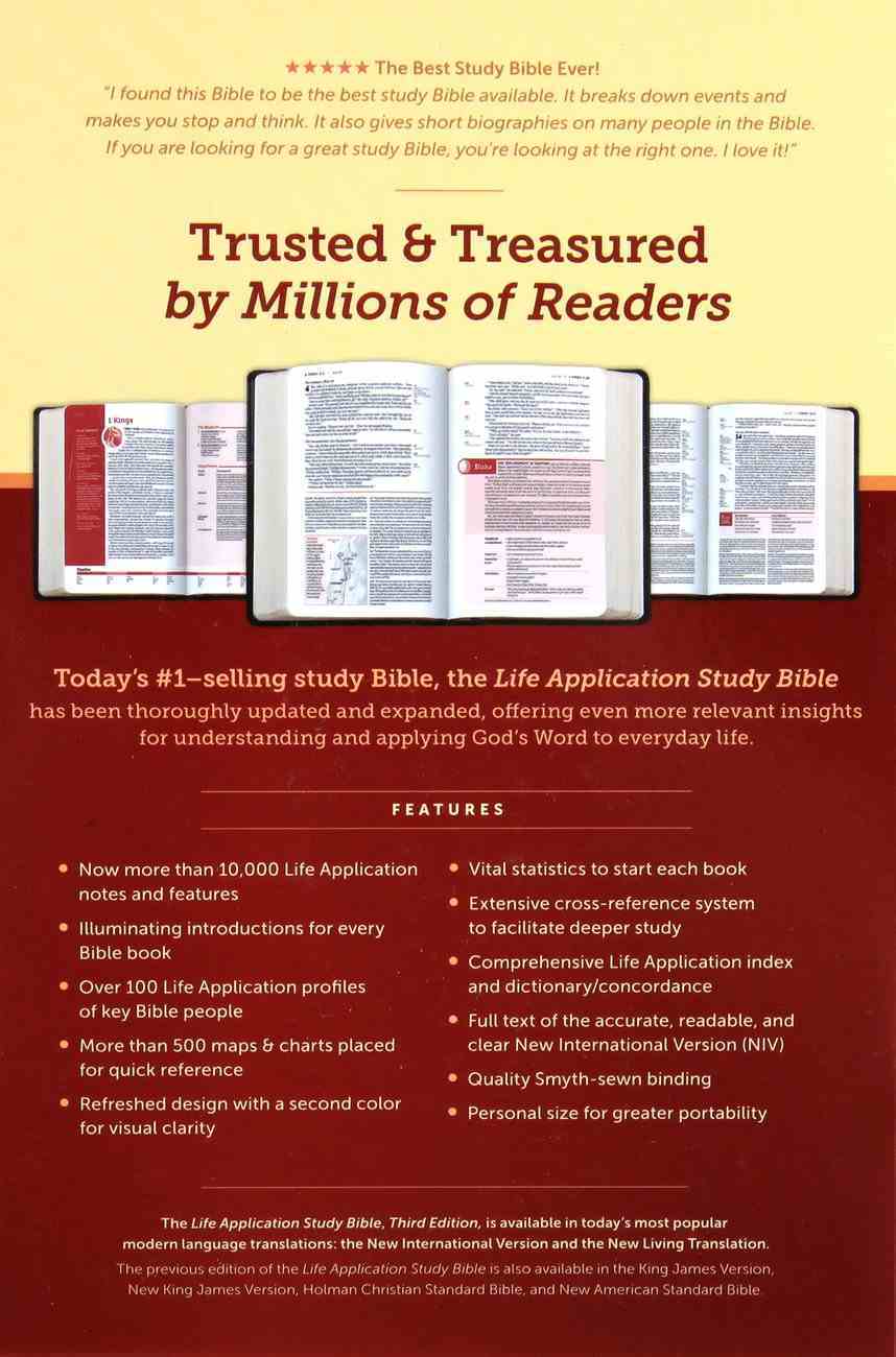 NIV Life Application Study Bible 3rd Edition Personal Size (Black Letter Edition) Paperback