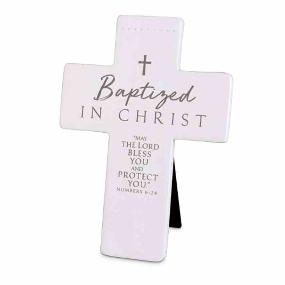 Cross Precious Occasions: Baptized in Christ, Cast Stone (Numbers 6:24) Homeware