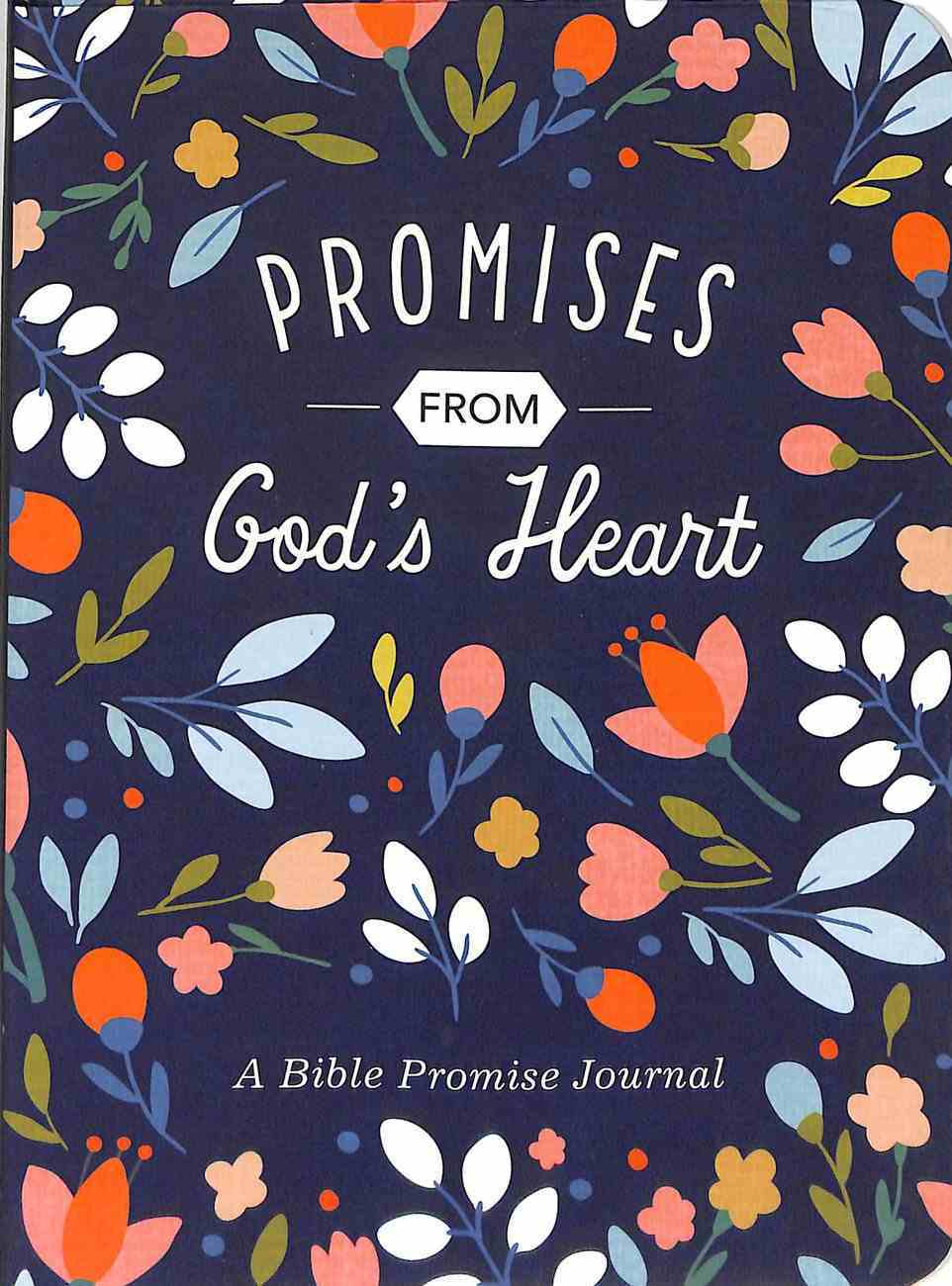 Notebook Journal: Promises From God's Heart, Blue/Floral Flexi Back