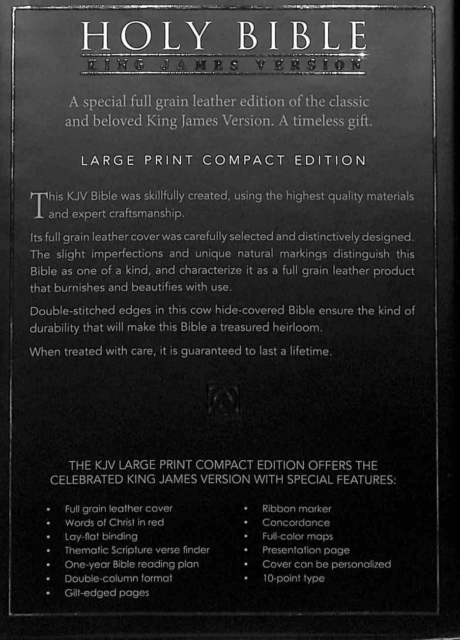 KJV Compact Large Print Bible (Red Letter Edition) Genuine Leather