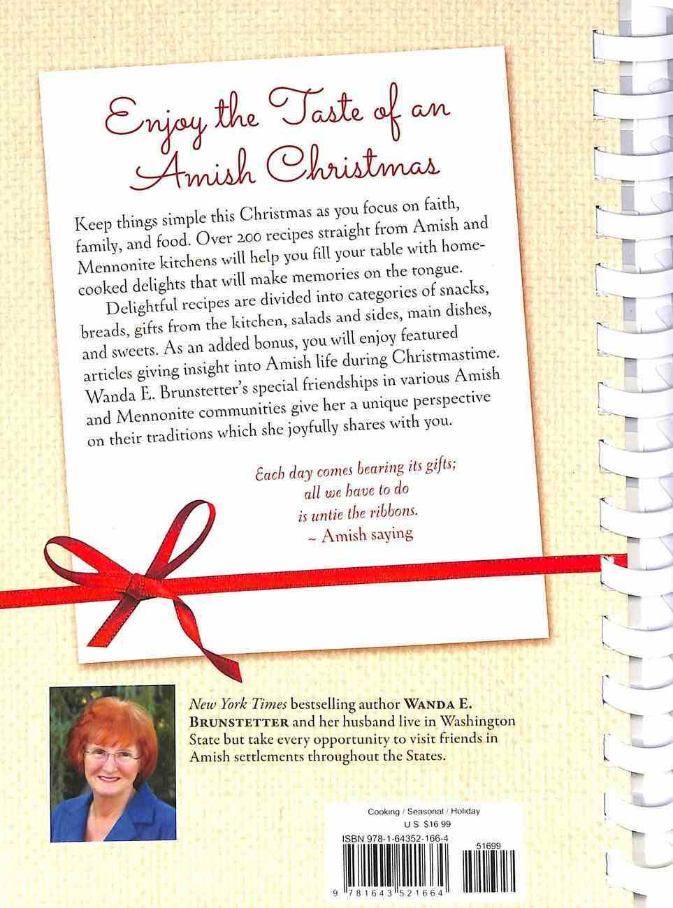 Amish Friends Christmas Cookbook Spiral