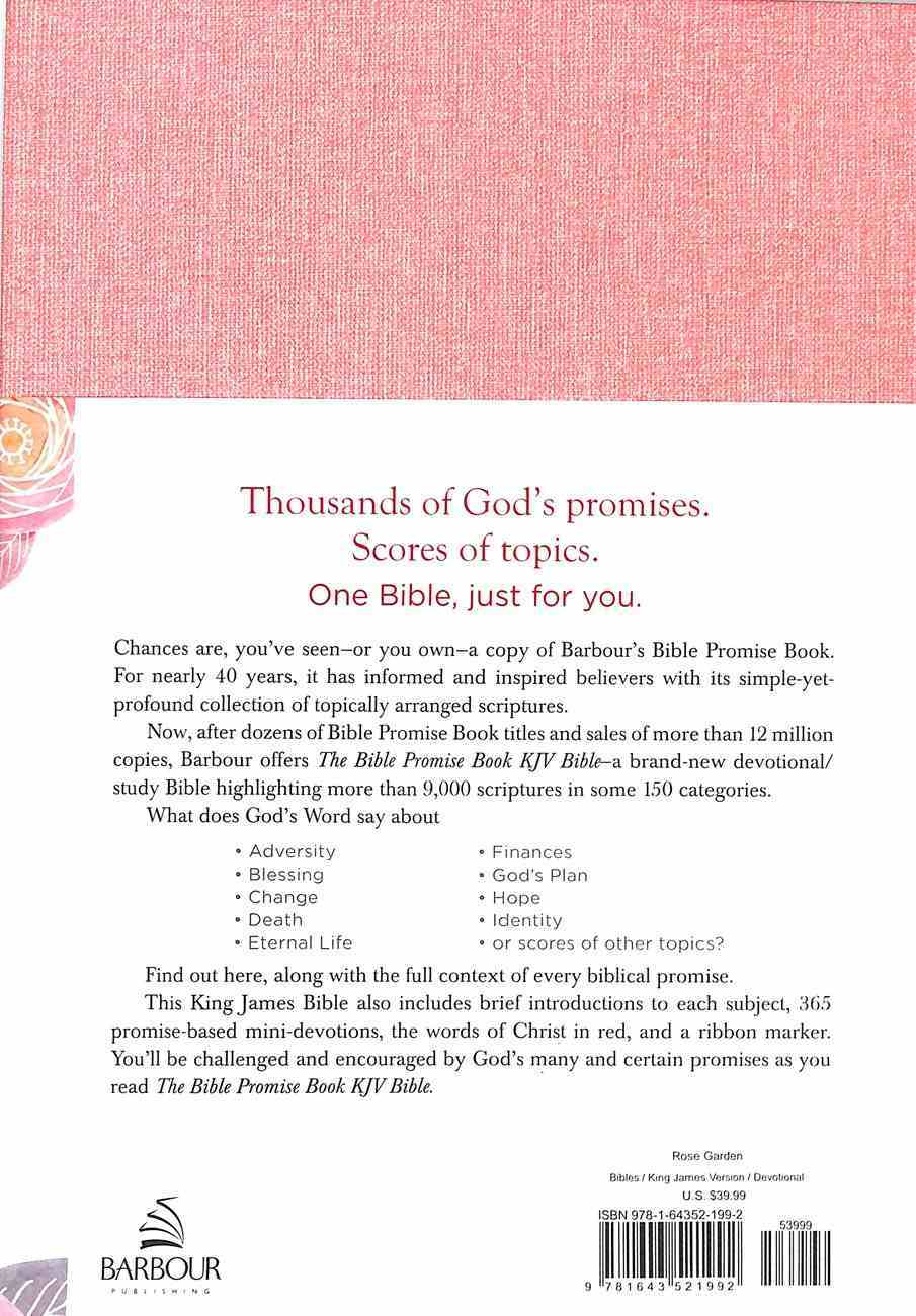 KJV Bible Promise Book Devotional Study Bible Rose Garden (Red Letter Edition) Hardback