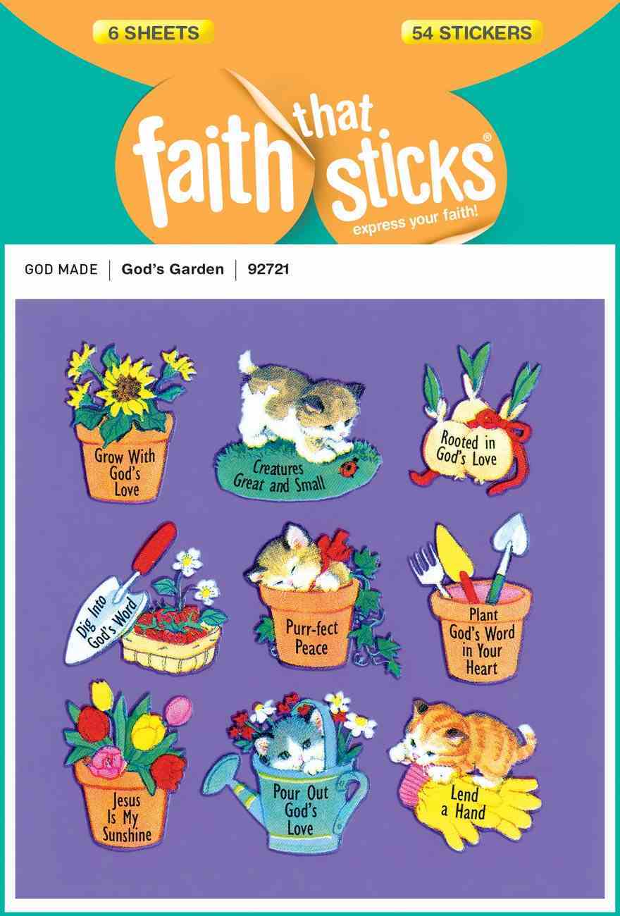 God's Garden (6 Sheets, 54 Stickers) (Stickers Faith That Sticks Series) Stickers