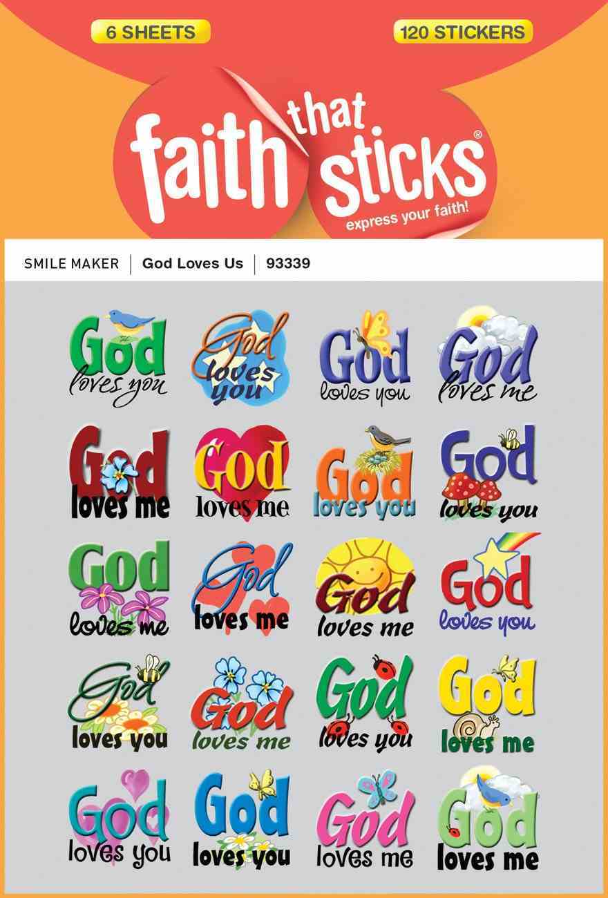 God Loves Us (6 Sheets, 120 Stickers) (Stickers Faith That Sticks Series) Stickers