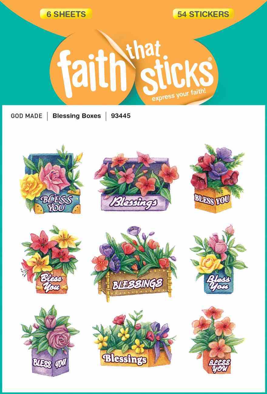 Blessing Boxes (6 Sheets, 54 Stickers) (Stickers Faith That Sticks Series) Stickers