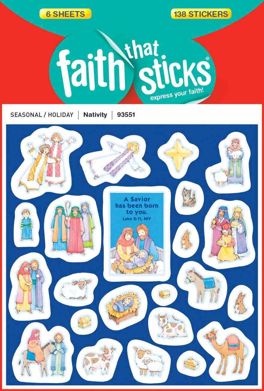 Nativity (6 Sheets, 138 Stickers) (Stickers Faith That Sticks Series) Stickers