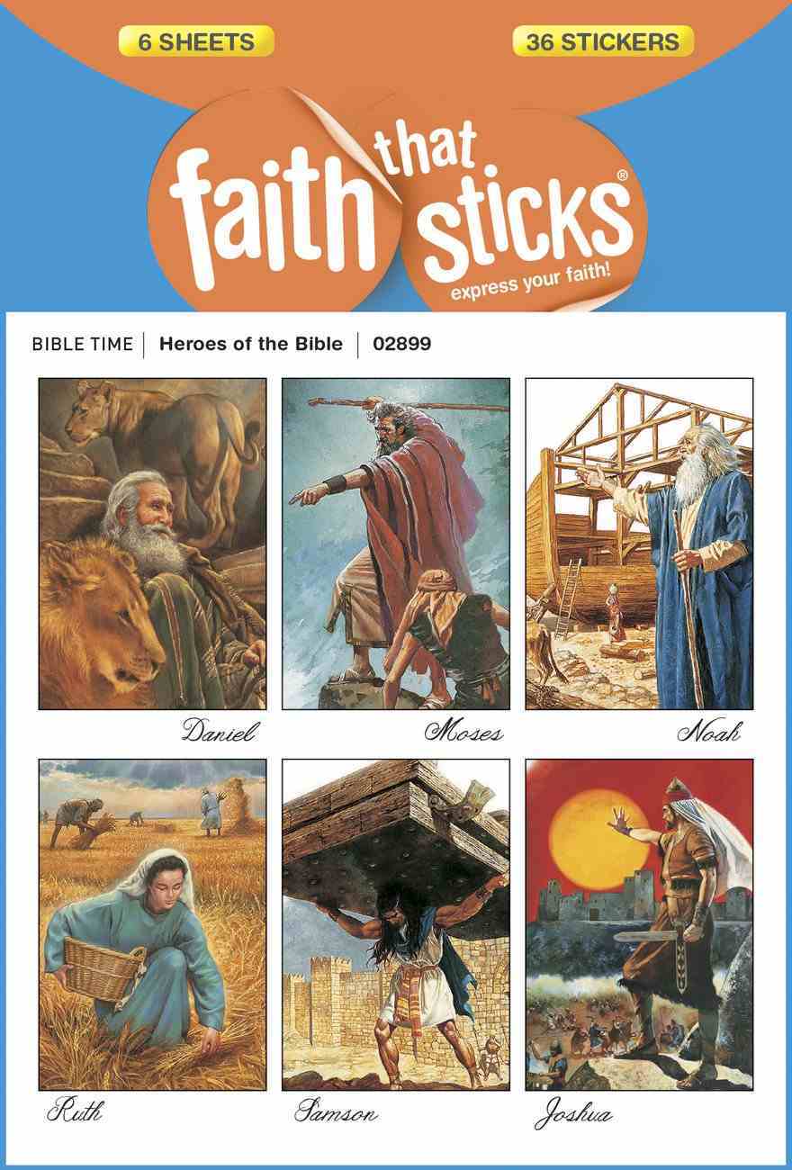 Heroes of the Bible (6 Sheets, 36 Stickers) (Stickers Faith That Sticks Series) Stickers