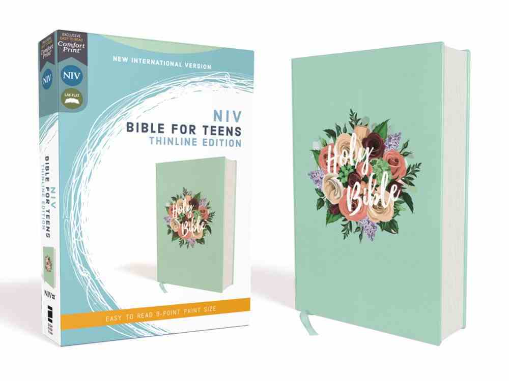 NIV Bible For Teens Thinline Edition Floral (Red Letter Edition) Fabric Over Hardback
