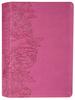 NLT Personal Size Giant Print Bible Filament Enabled Edition Peony Pink (Red Letter Edition) Imitation Leather - Thumbnail 0