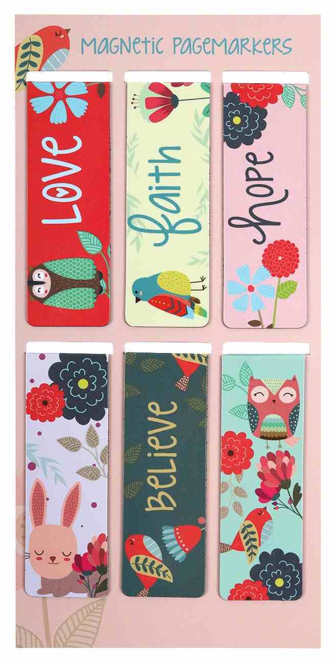 Bookmark Magnetic: Love Faith Hope Believe (Set Of 6) Stationery