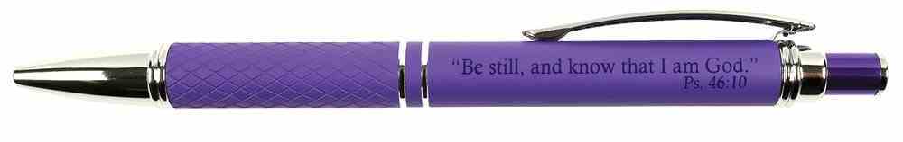 Stylish Pen/Case Gift Set: Be Still and Know That I Am God, Purple Stationery