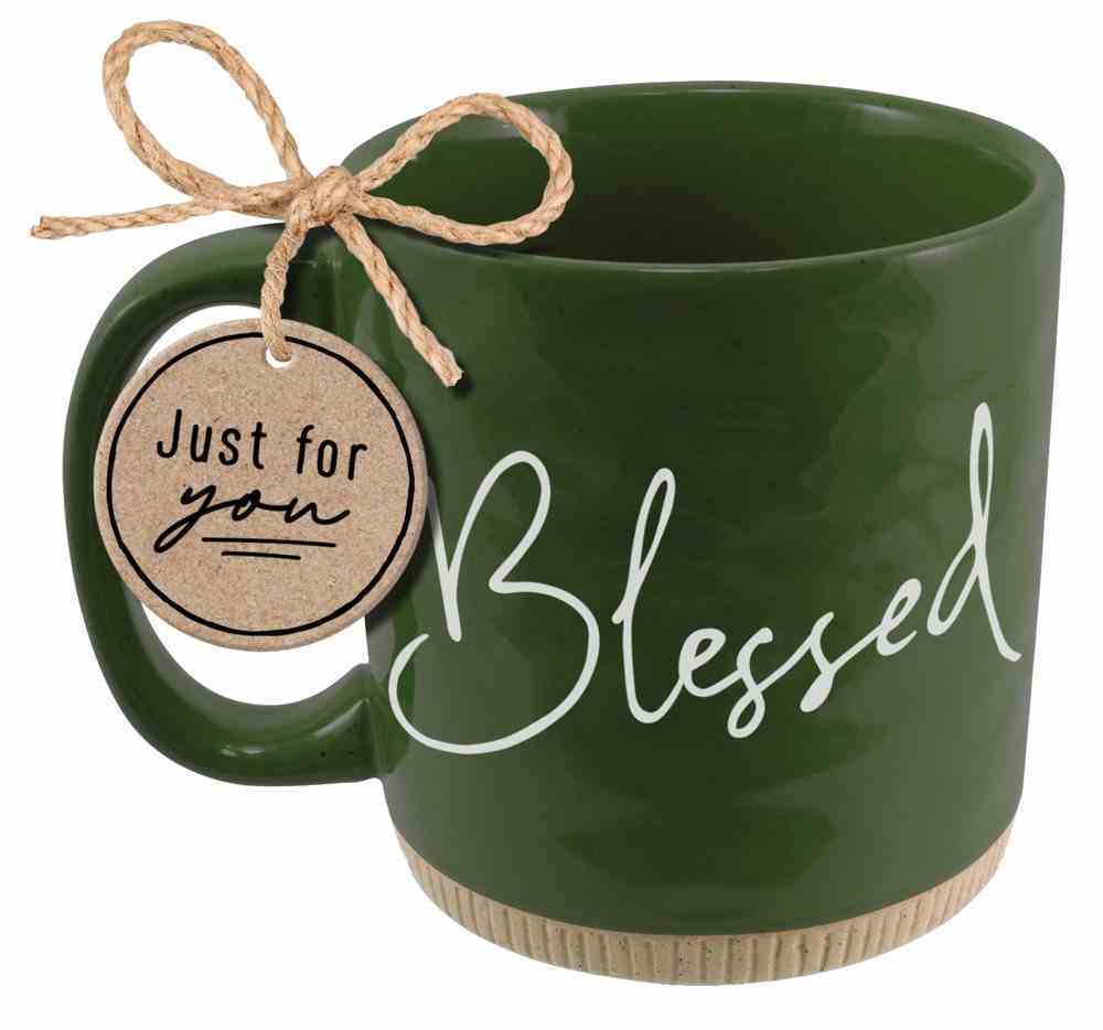 Ceramic Mug: Blessed, Green (Numbers 6:24 & 26) Powerful Words (503 Ml) Homeware