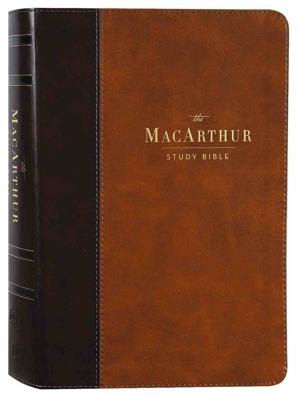 NKJV Macarthur Study Bible Brown (2nd Edition) Premium Imitation Leather