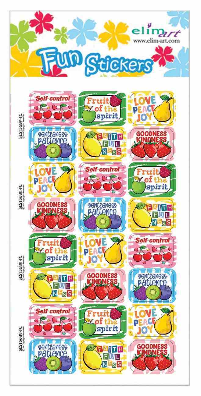 Fun Stickers: Fruit of the Spirit, 1 Sheet Per Pack Novelty