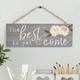 String Sign: The Best is Yet to Come, Pine, Roses Plaque - Thumbnail 1