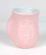 Ceramic Handwarmer Mug: Affirmed She Believe, Light Pink/White (Phil 4:13) Homeware - Thumbnail 0