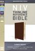 NIV Thinline Reference Bible Large Print Burgundy (Red Letter Edition) Bonded Leather - Thumbnail 2