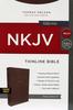 NKJV Thinline Bible Brown Thumb Indexed (Red Letter Edition) Premium Imitation Leather - Thumbnail 2